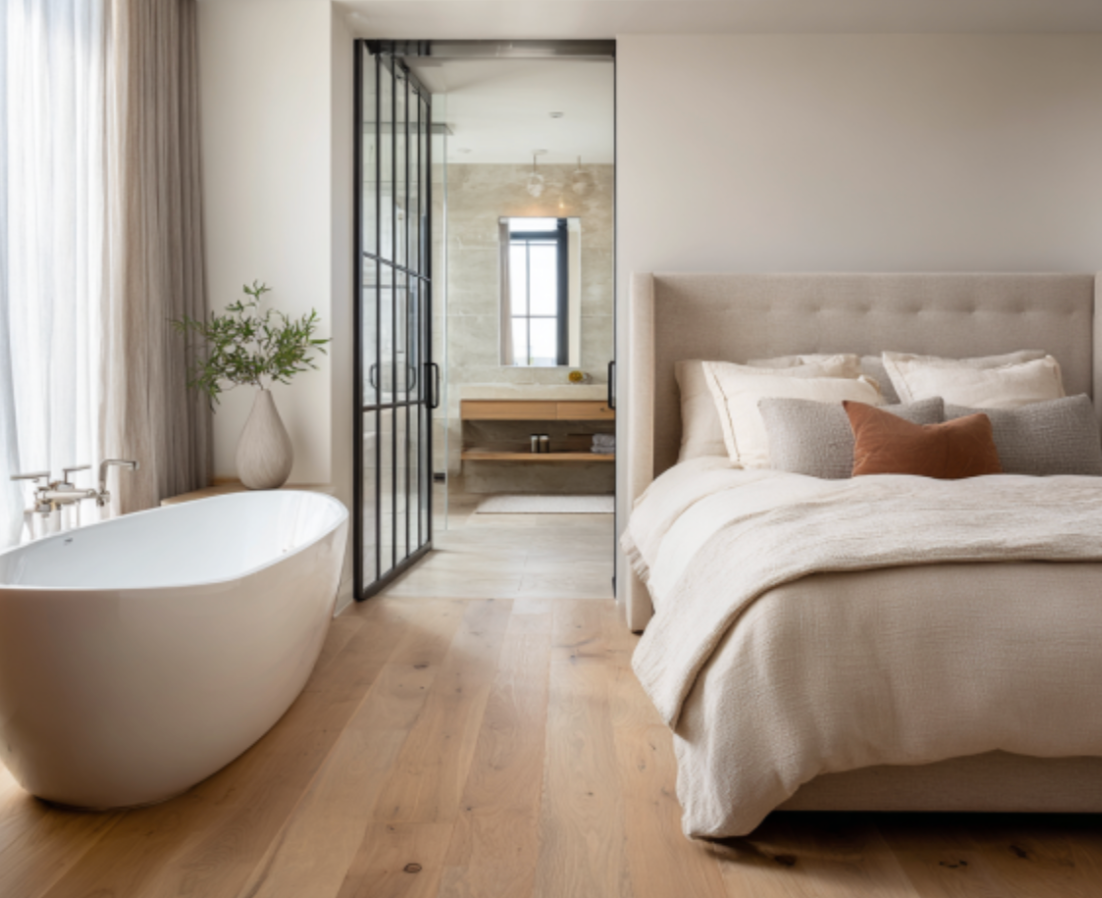 Aménager une chambre parentale avec salle de bain élégante et fonctionnelle