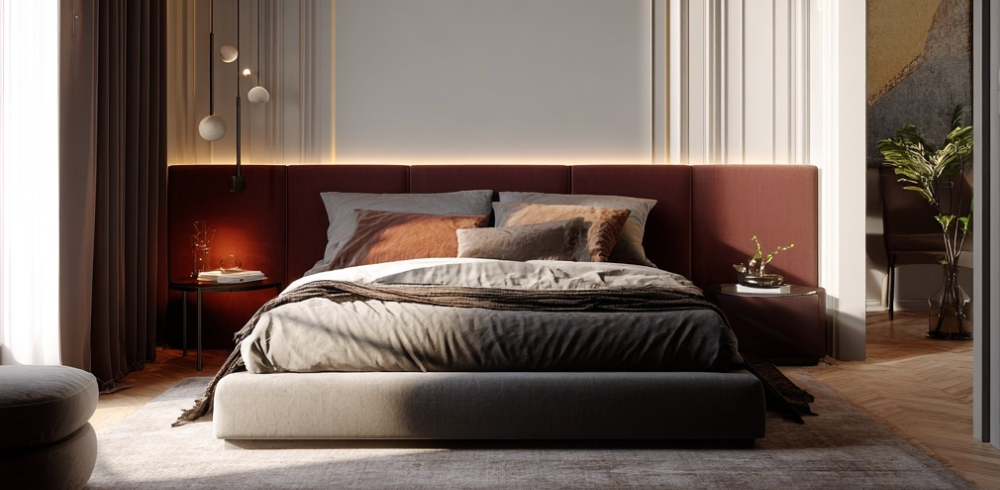 Peinture tête de lit chambre adulte : structurer l'espace avec élégance