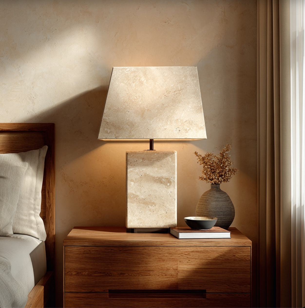 Lampe de chevet Travertin
