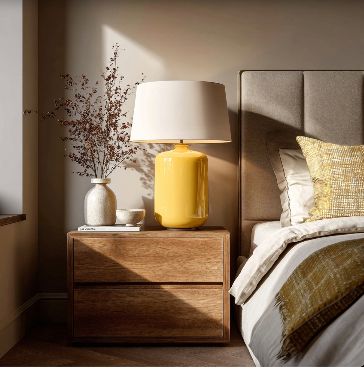 Lampe de chevet Jaune