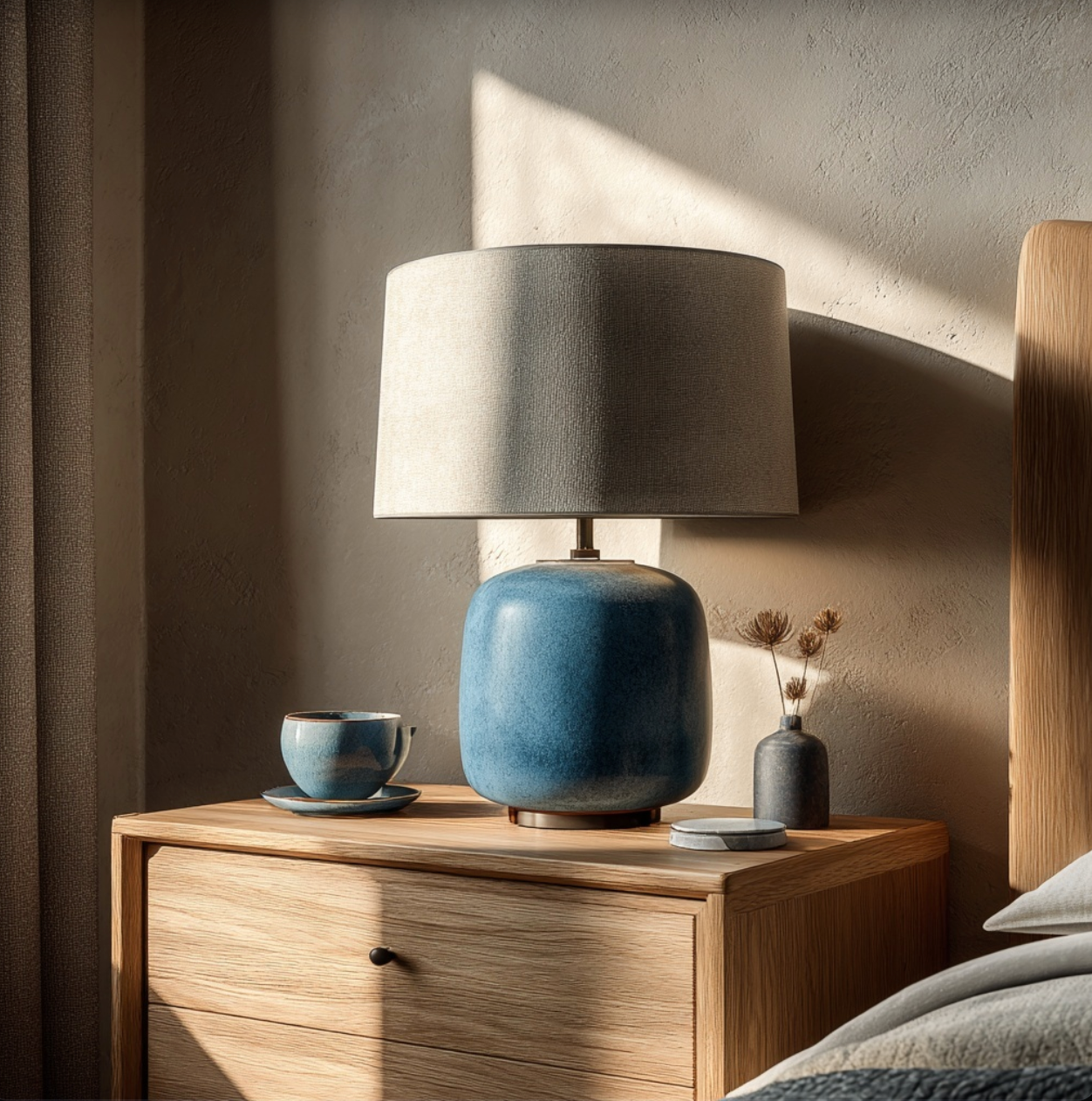Lampe de chevet Bleue
