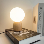 Lampe de chevet bois blanc - Vignette | Aura Douce