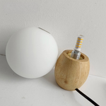 Lampe de chevet bois blanc - Vignette | Aura Douce