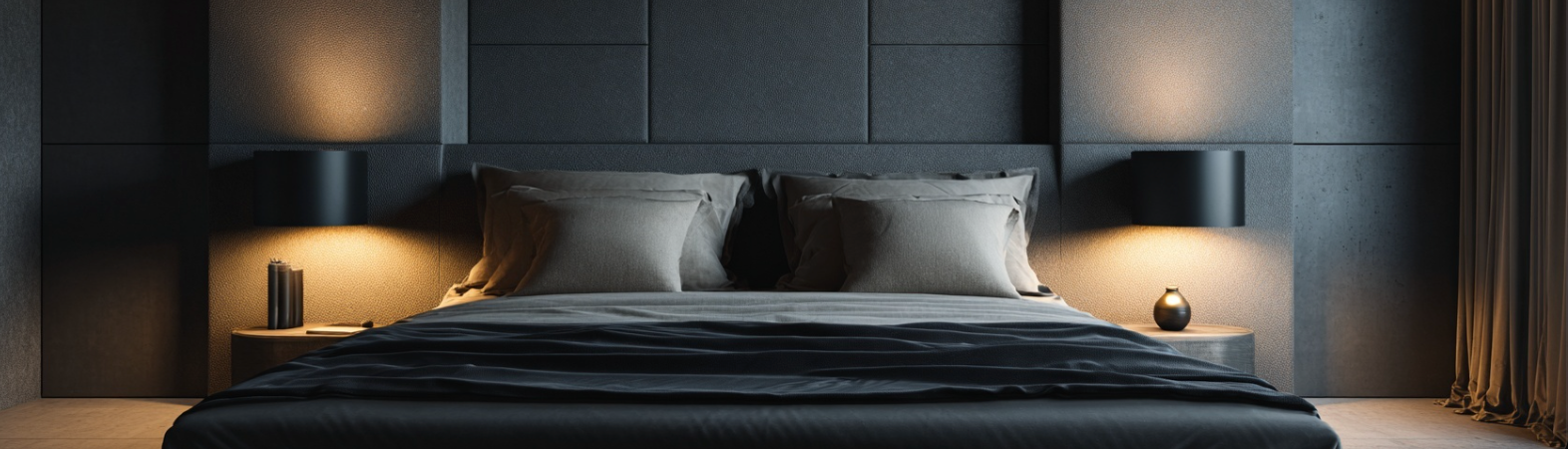 Lampe de chevet noir