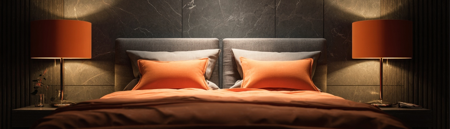 Lampe de chevet orange