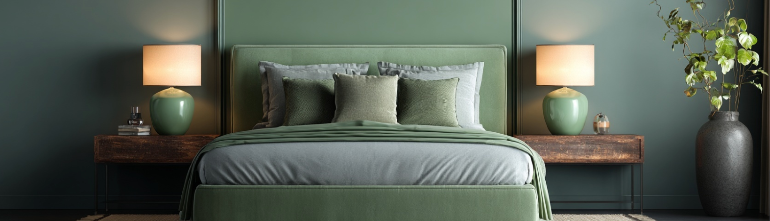 Lampe de chevet verte