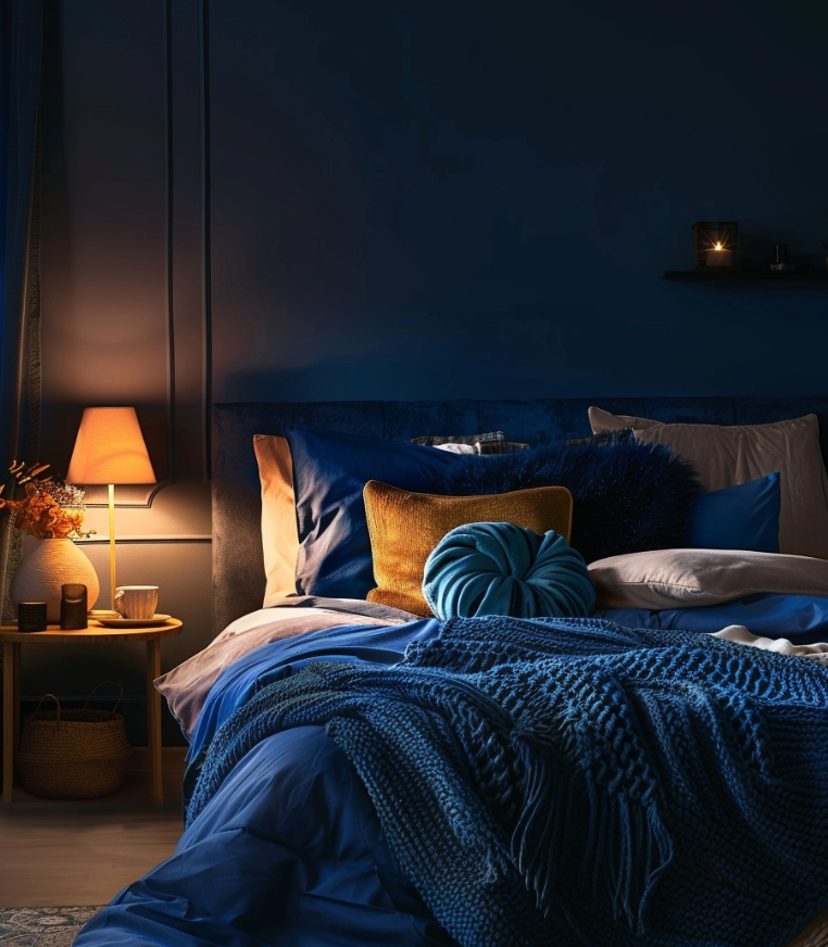 Chambre bleu nuit : élégance, profondeur et atmosphère apaisante