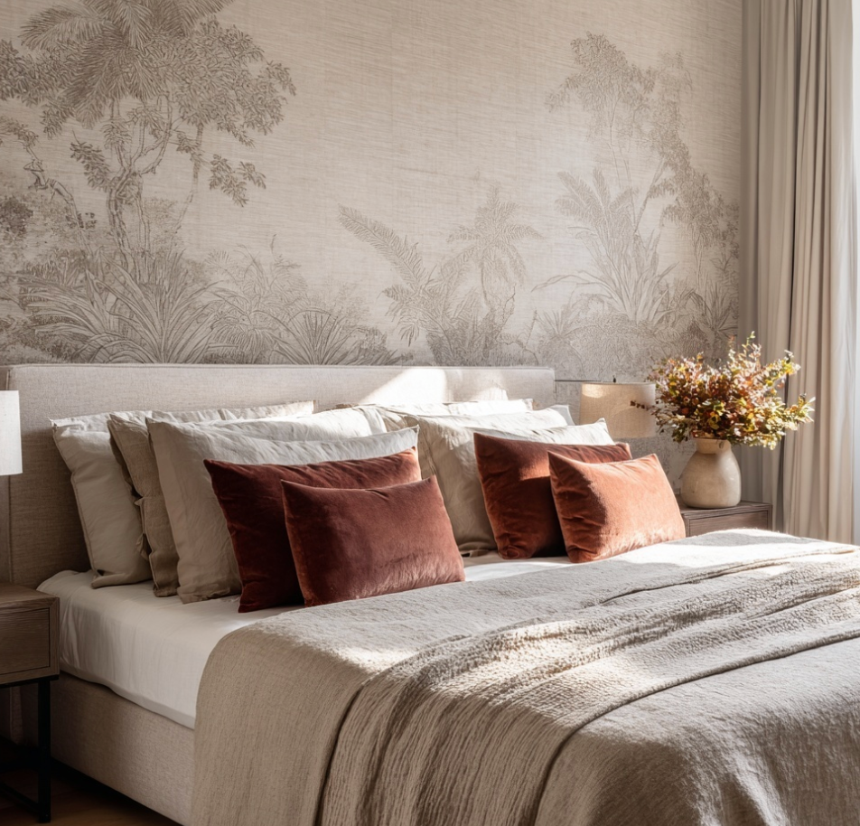 Idées de tapisserie tête de lit chambre adulte pour un style unique