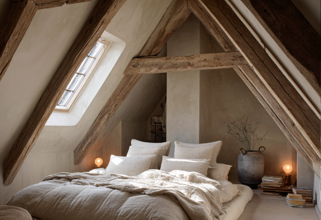 Chambre sous toit : créer une atmosphère douce et intime sous les peignes