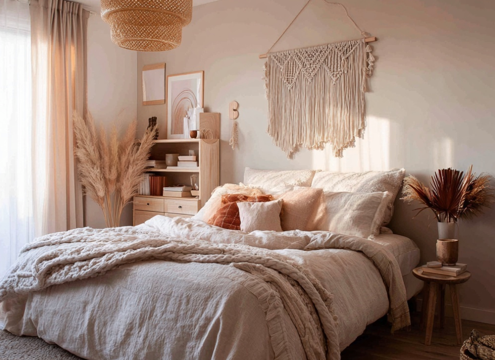 Chambre bohème cocooning : une atmosphère douce et enveloppante pour se ressourcer