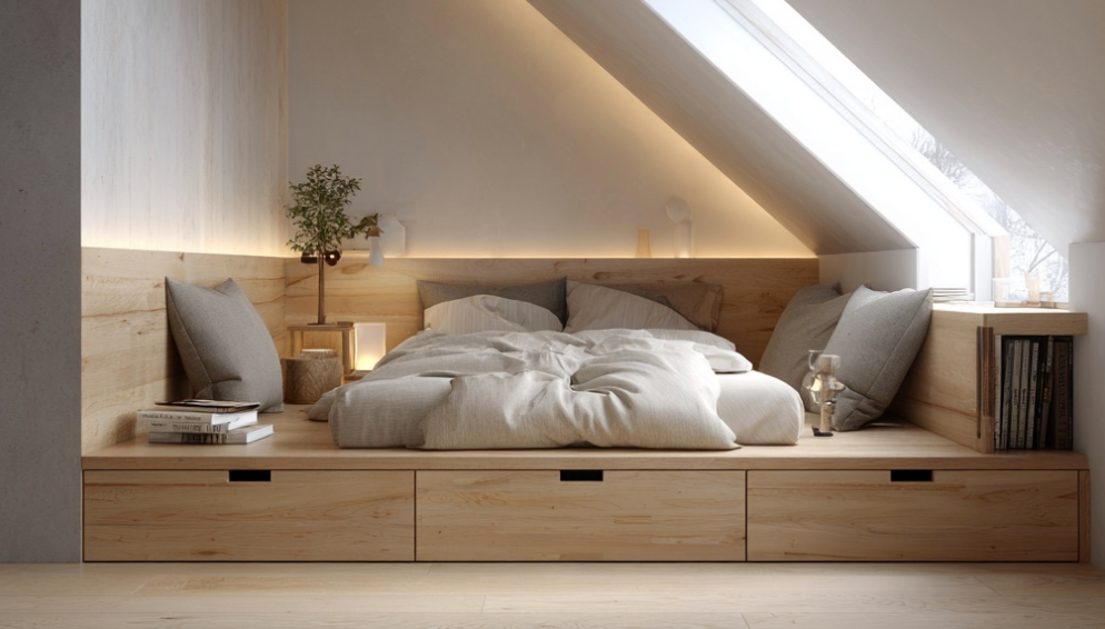 Chambre sous peigne très bas : optimiser chaque centimètre avec intelligence