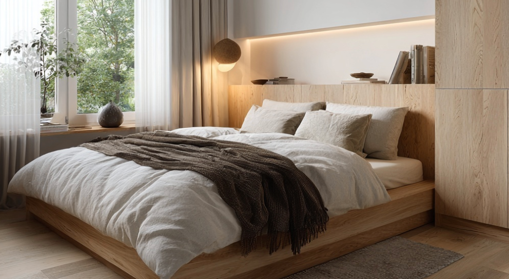 Chambre blanche et bois : l’équilibre parfait entre douceur et élégance
