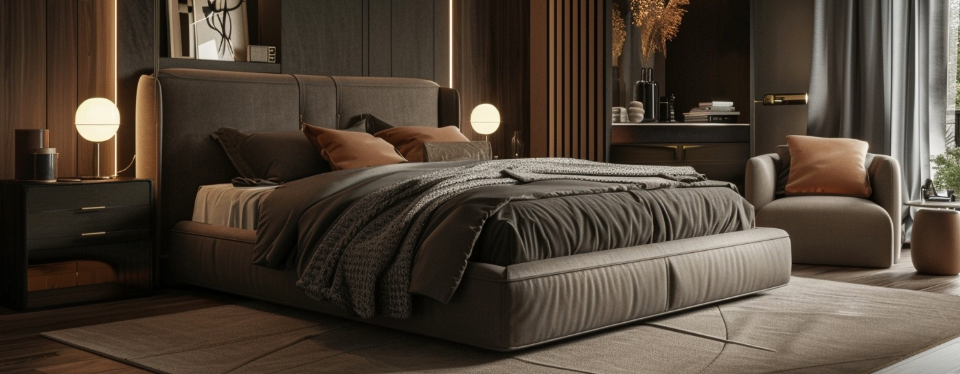 Chambre masculine chic : l’art d’un intérieur élégant et affirmé