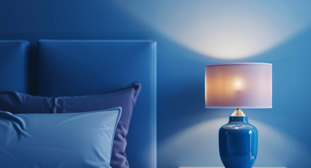 Lampe de chevet Bleue