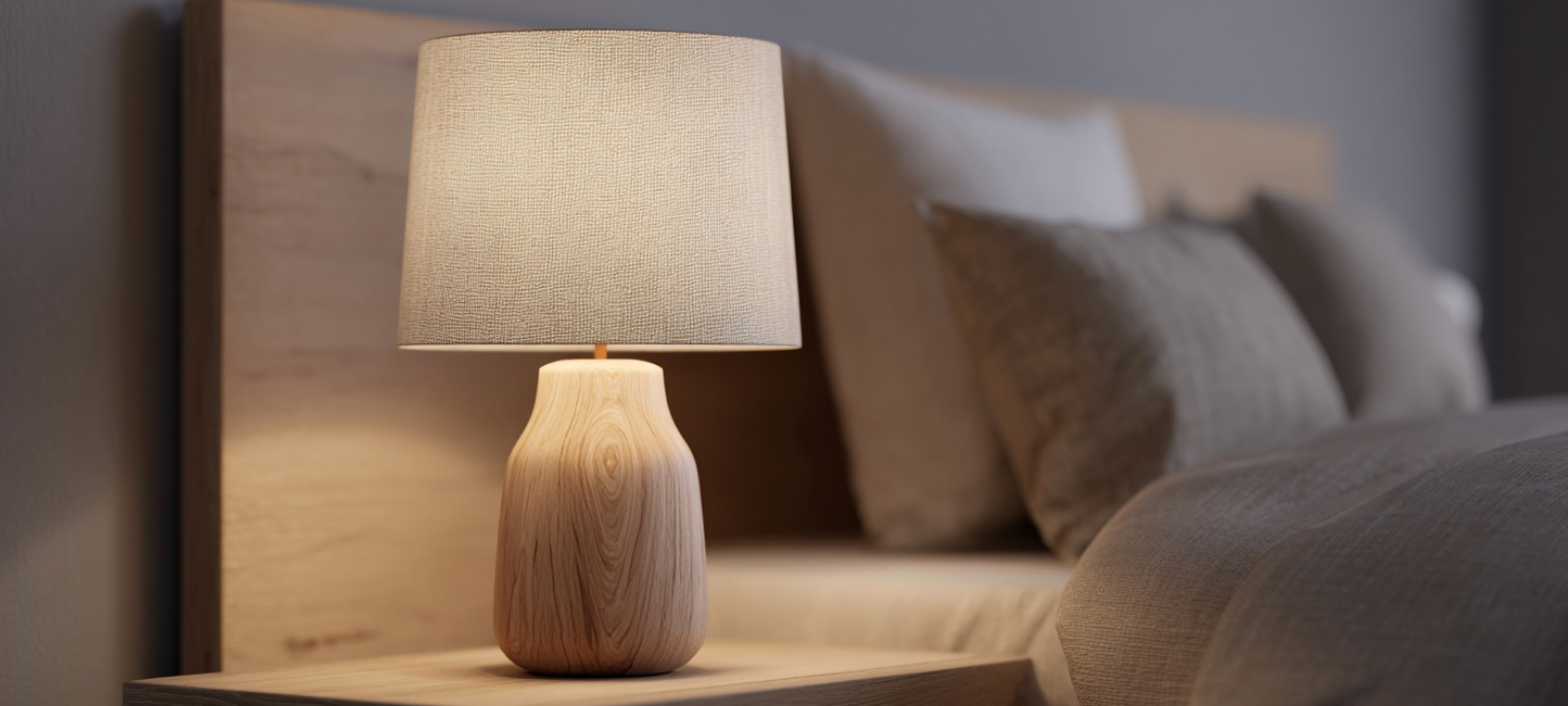 Lampe de chevet bois design