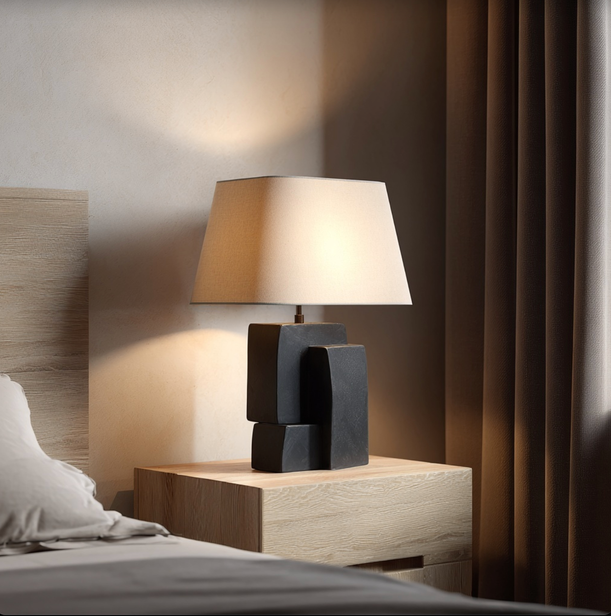 Lampe de chevet noir design