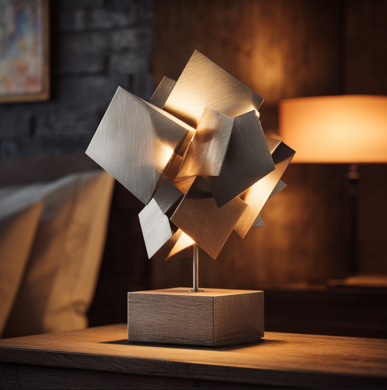 Lampe de chevet métal design