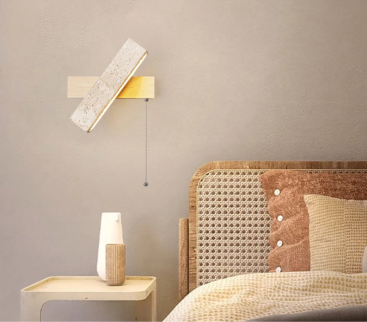 Lampe de chevet avec interrupteur a tirette
