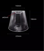 Abat jour pour lampe de chevet transparent - Vignette | Aura Douce 