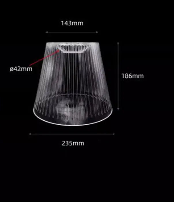 Abat jour pour lampe de chevet transparent