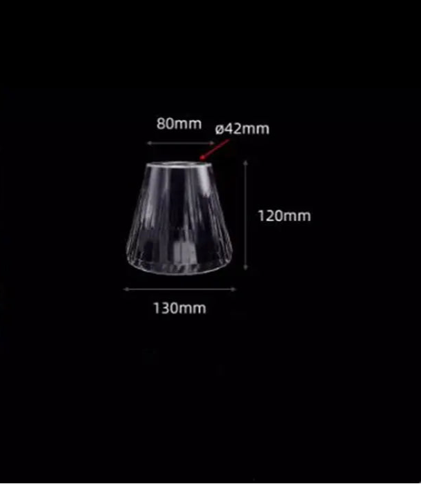 Abat jour pour lampe de chevet transparent