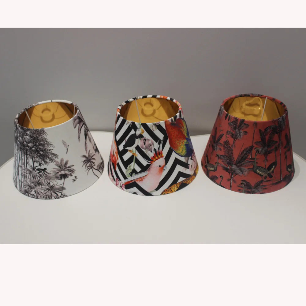 Abat jour pour lampe de chevet velour