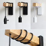 Applique mural retro noir et bois - Vignette | Aura Douce 