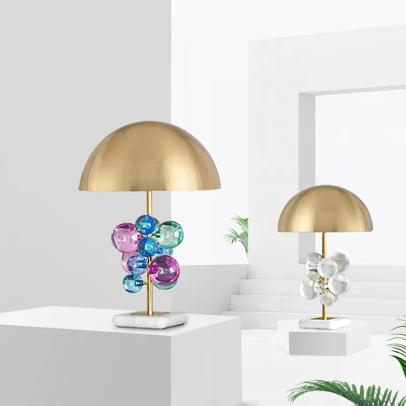 Globe verre lampe de chevet