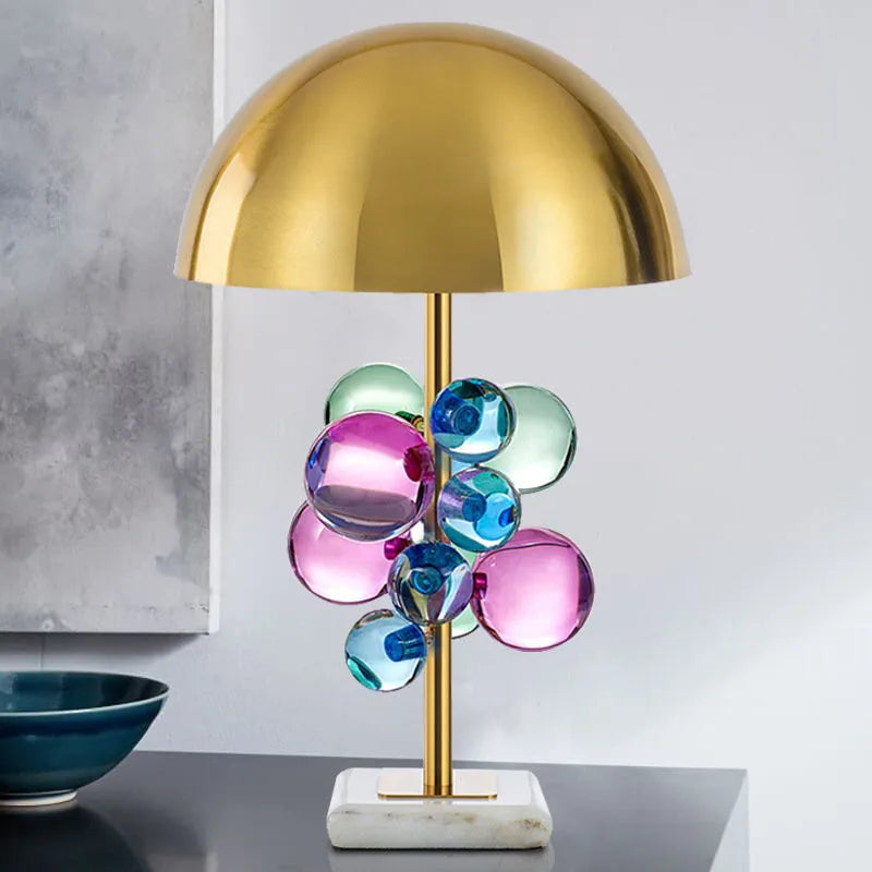 Globe verre lampe de chevet