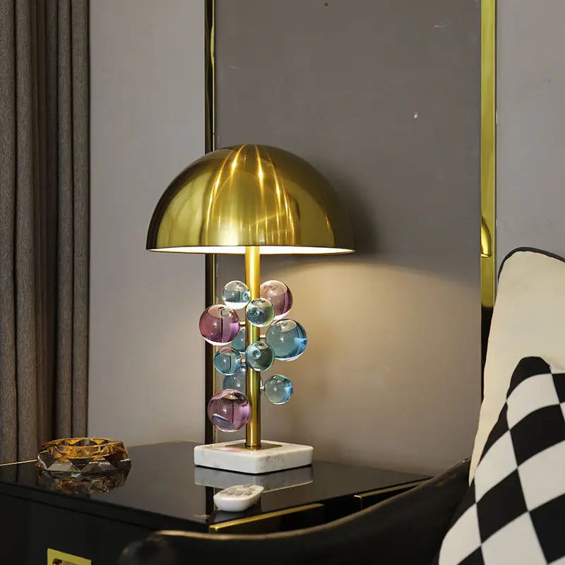 Globe verre lampe de chevet