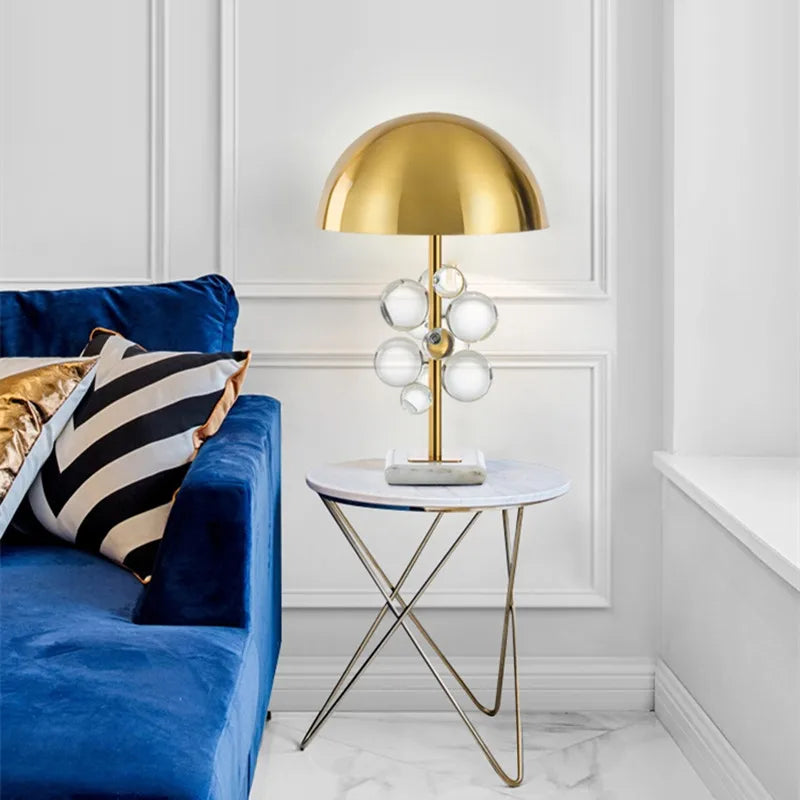 Globe verre lampe de chevet