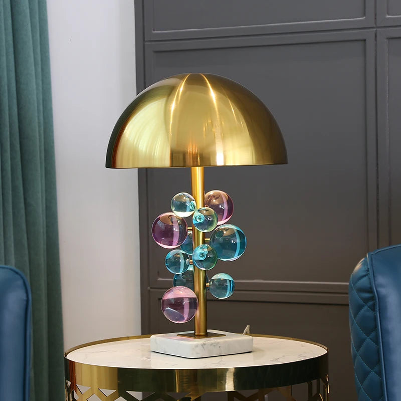 Globe verre lampe de chevet