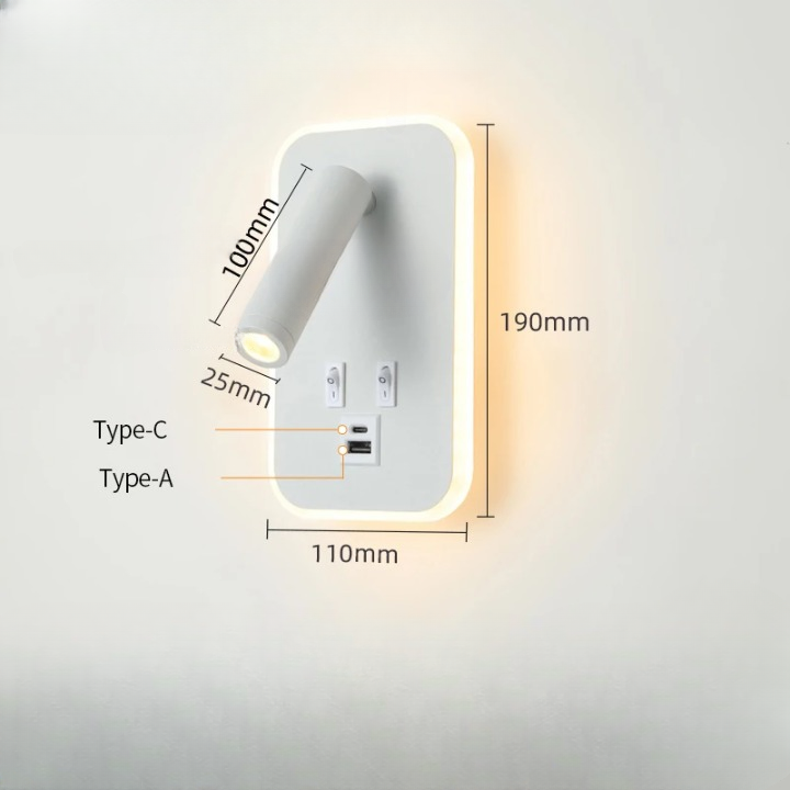 charge USB et UBS-C blanc 