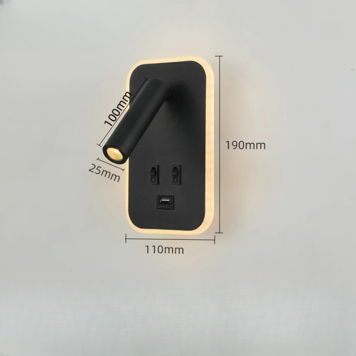 Port de charge USB noir 