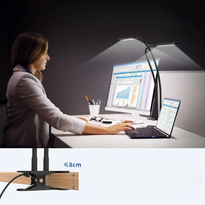 Lampe de chevet a pince