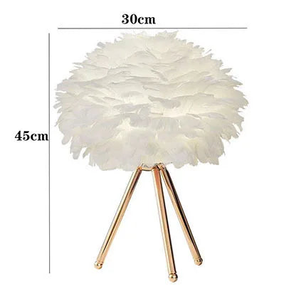 Lampe de chevet a plume