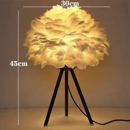 Lampe de chevet a plume