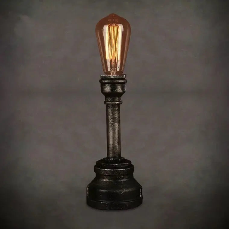 Lampe de chevet acier noir