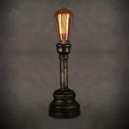 Lampe de chevet acier noir