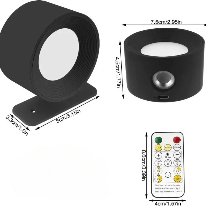 Lampe de chevet aimanté avec télécommande 