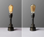 Lampe de chevet ancienne en bronze - Vignette | Aura Douce 