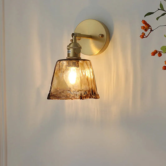 Lampe de chevet ancienne en laiton