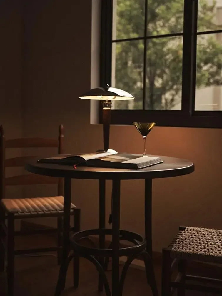 Lampe de chevet argenté design
