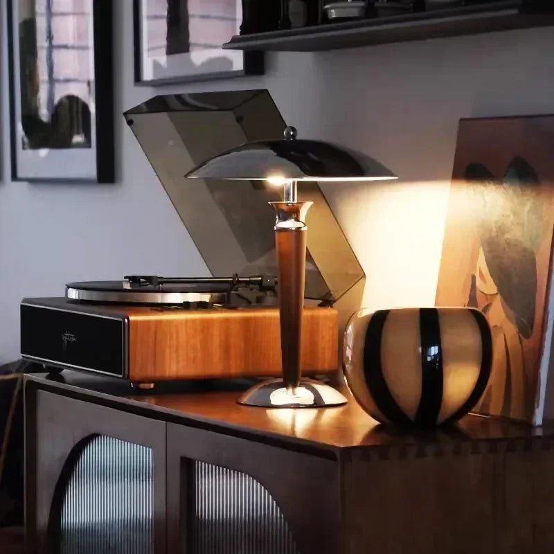 Lampe de chevet argenté design