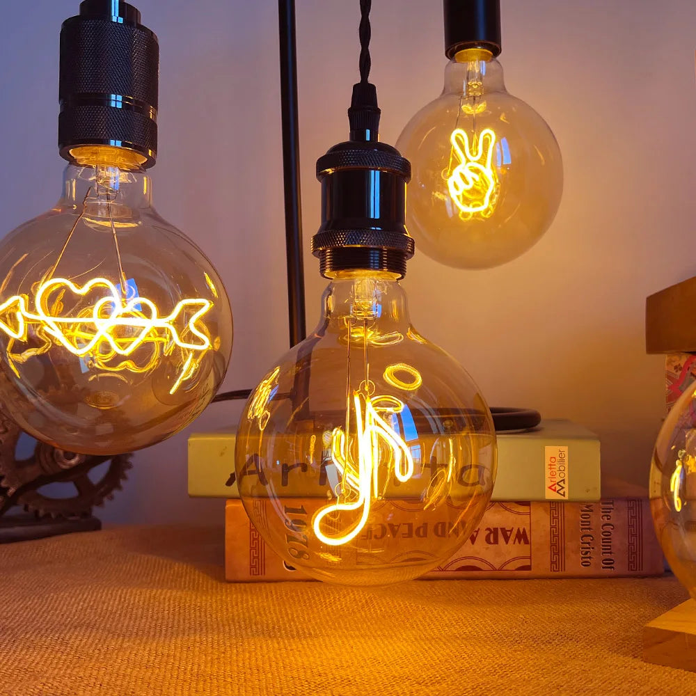 Lampe de chevet avec ampoule filament