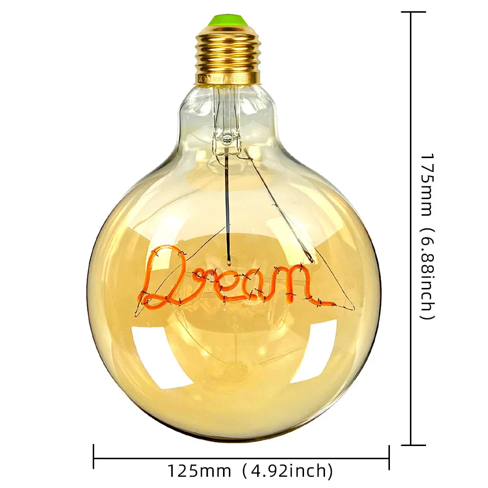 Lampe de chevet avec ampoule filament