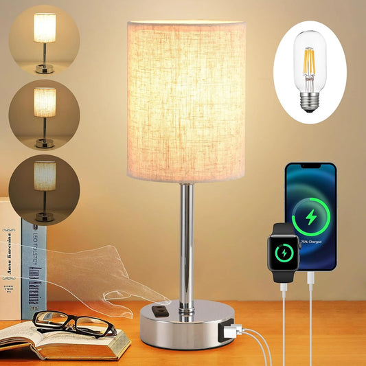 Lampe de chevet avec chargeur