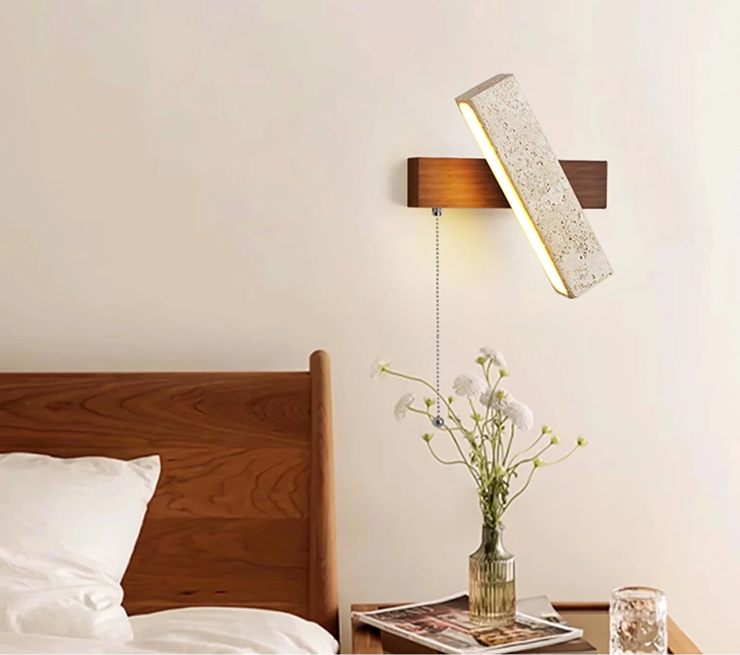 Lampe de chevet avec interrupteur a tirette