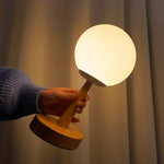 Lampe de chevet avec pied en bois - Vignette | Aura Douce 