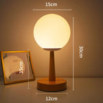 Lampe de chevet avec pied en bois - Vignette | Aura Douce 